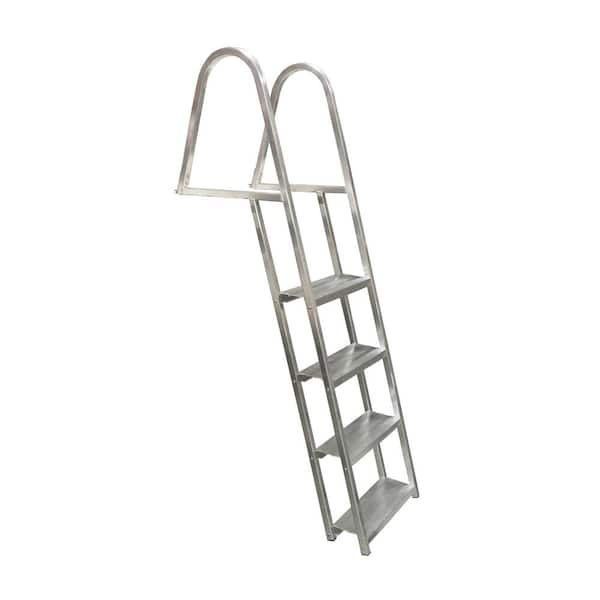 Multinautic 4-Step Angled Wide 5-1/2 in. Aluminum Dock Ladder 15521 - The  Home Depot
