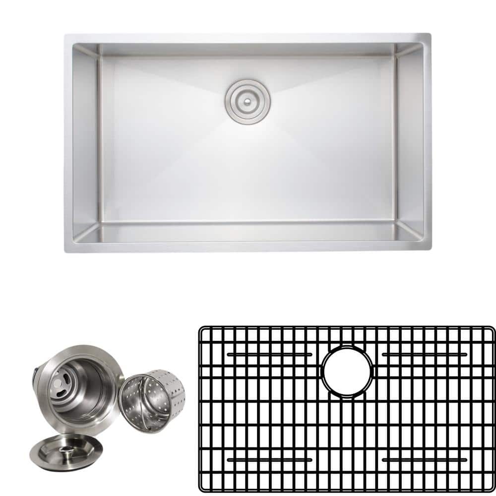 Artisan CPUZ2319-D10 Chef Pro Single Basin Undermount Kitchen Sink, Stainless Steel