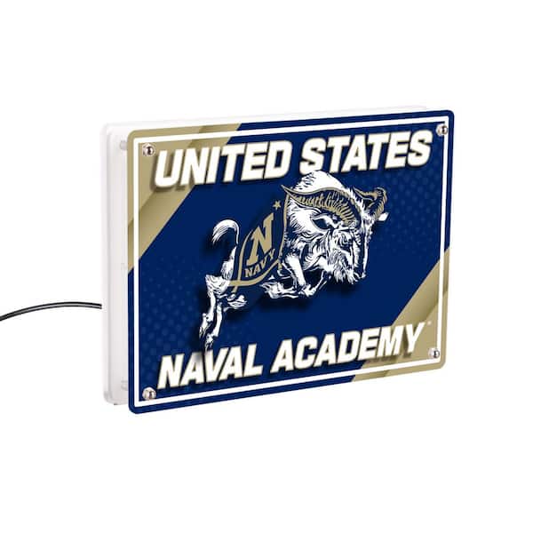 Evergreen US Naval Academy NCAA Blue Rectangle Desklite LED Decor