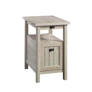 Costa 15.512 in. Chalked Chestnut Rectangle End Table with Hidden Storage