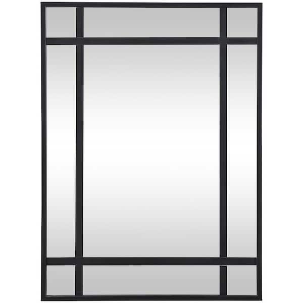 FirsTime & Co. 23.25 in. H x 31.5 in. W Rectangular Metal FirsTime & Co. Black Melbourne Farmhouse Framed Wall Mirror