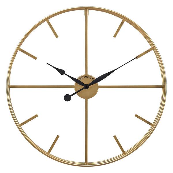 FirsTime & Co. 24 in. Gold Teagan Wall Clock 31236 - The Home Depot