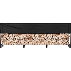 12 ft. 142 in. Heavy Duty Outdoor Firewood Rack with Cover