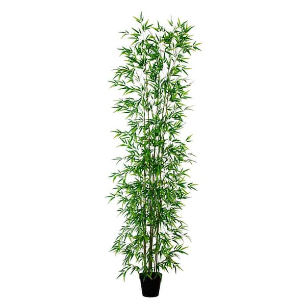 Nearly Natural 11 ft. Artificial Green Bamboo Tree