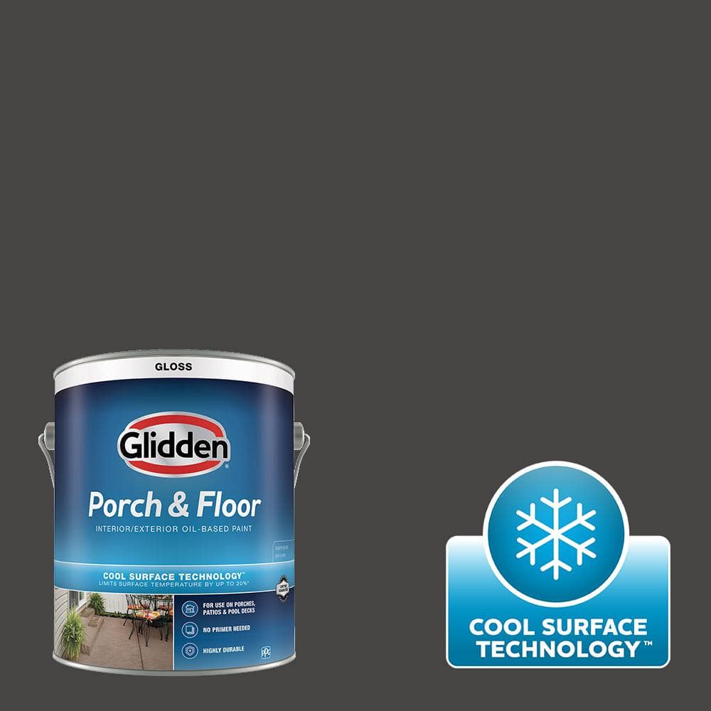 Glidden Porch and Floor 1 gal. PPG10117 Onyx Gloss Interior/Exterior