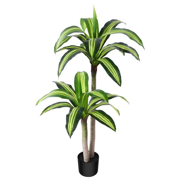 Cubilan 48 in. Green Artificial Dracaena Indoor Outdoor Decor Tree in Pot