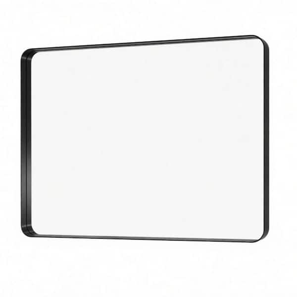 Bathroom Black 40 in. W x 30 in. H Modern Rectangle Aluminum Framed Mirror