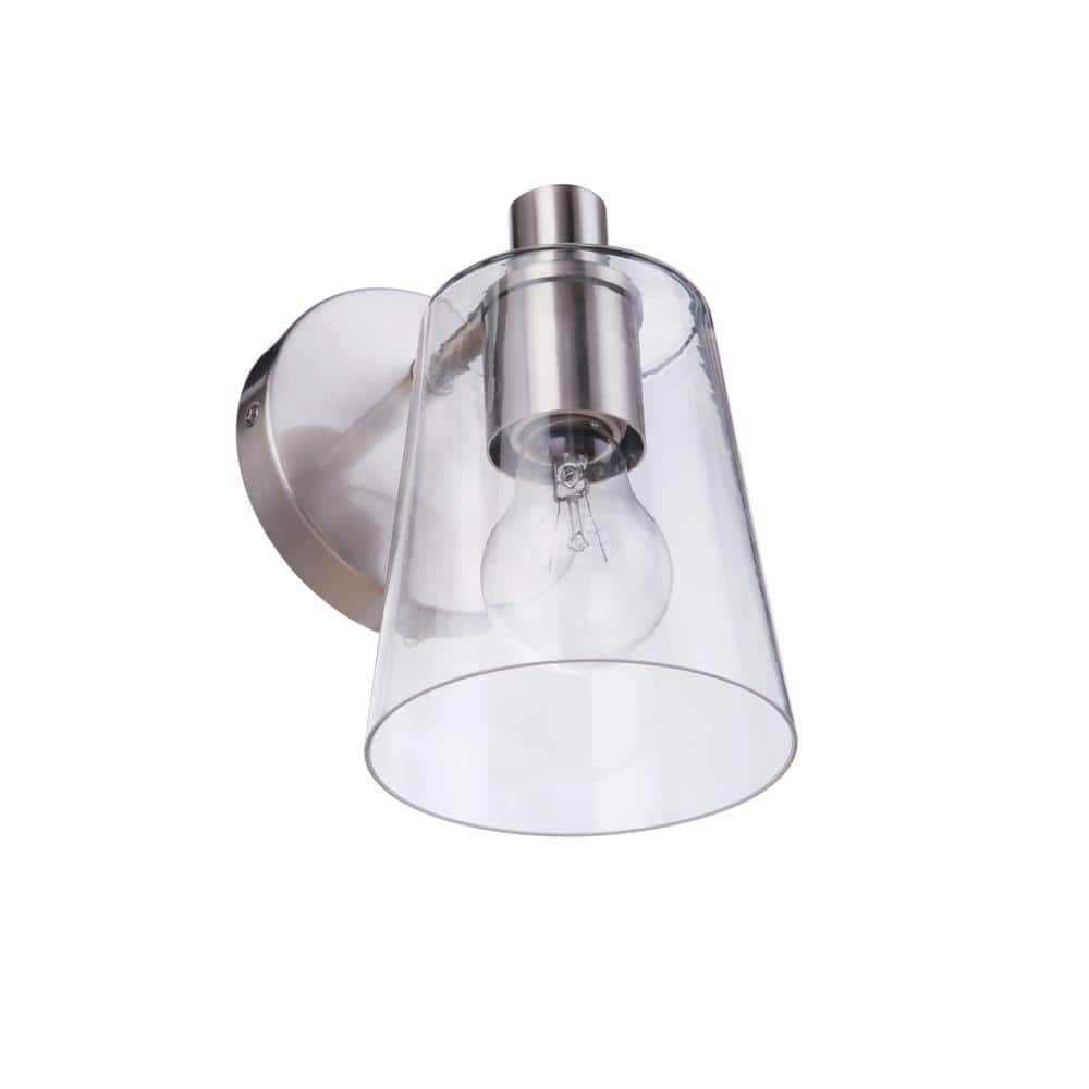 Emilio Brushed Polished Nickel 5'' Direct Wired Wall Sconce