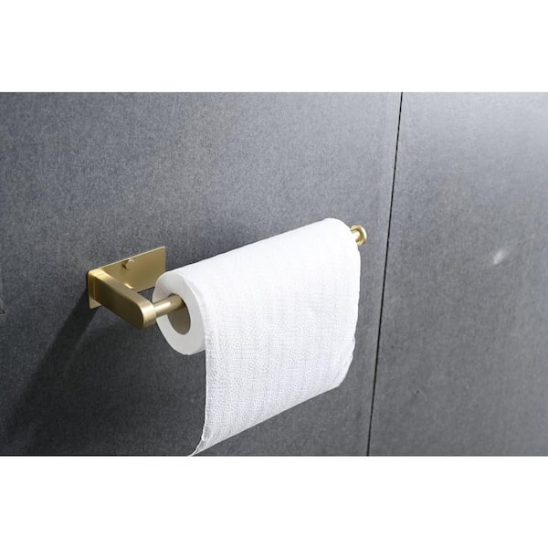 Paper Towel Holder - Self-Adhesive or Drilling, Wall-Mounted Paper Towel  Rack Shining Gold, Kitchen Towel Rack Under Cabinet, Suitable for Pantry