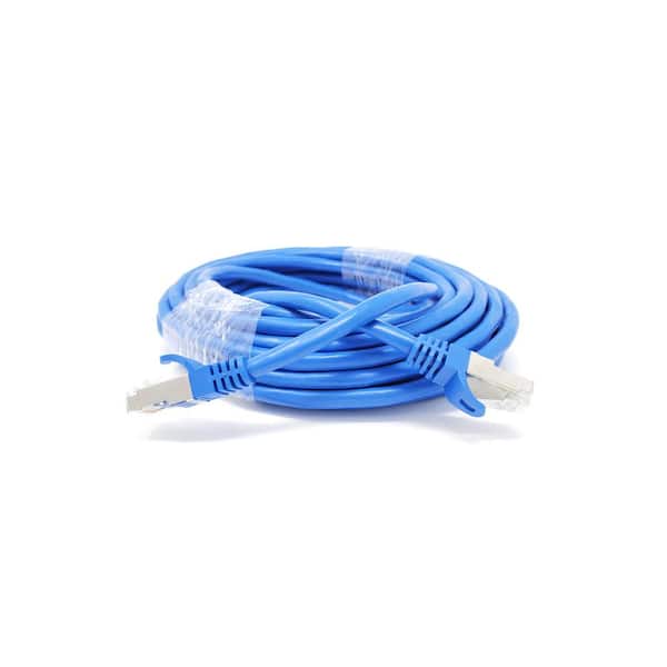 Micro Connectors, Inc SFTP 25 ft. 26 AWG CAT 7 Double Shielded RJ45  Snagless Ethernet Cable, Blue E11-025BL - The Home Depot