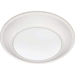 Contractor Select JSBT 8.39 in. Matte White Integrated LED Flush Mount Fixture, Selectable CCT