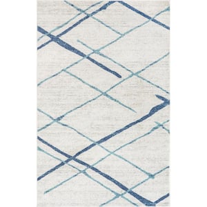 Thigpen Contemporary Light Blue 4 ft. x 6 ft. Area Rug