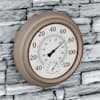 Earth Worth Indoor/Outdoor Copper 18 Wall Clock with Waterproof Thermometer  and Hygrometer 278662HYU - The Home Depot