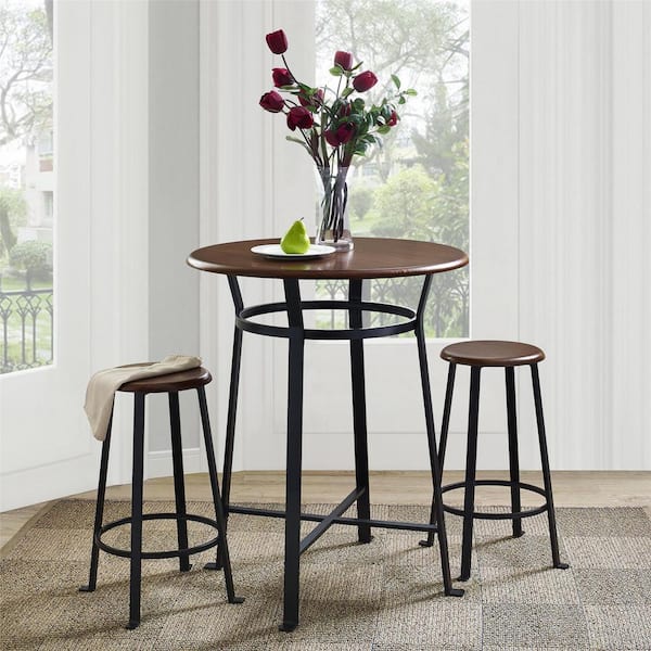 Rosie 3-Piece Dark Mahogany Dining Set