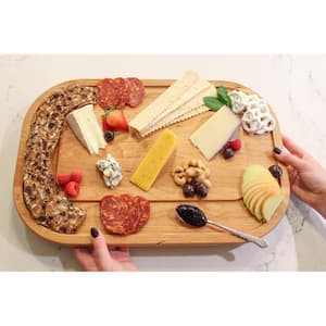 12 in. x 18 in. Oval Cherry Serving Board (3-Pack)