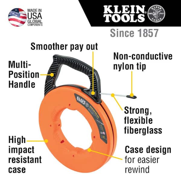 100 ft. Non-Conductive Fiberglass Fish Tape and 20 ft. Glow Fish Tape Set