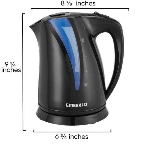 Emerald Plastic Black Tea Cordless Electric Kettle SM-KET