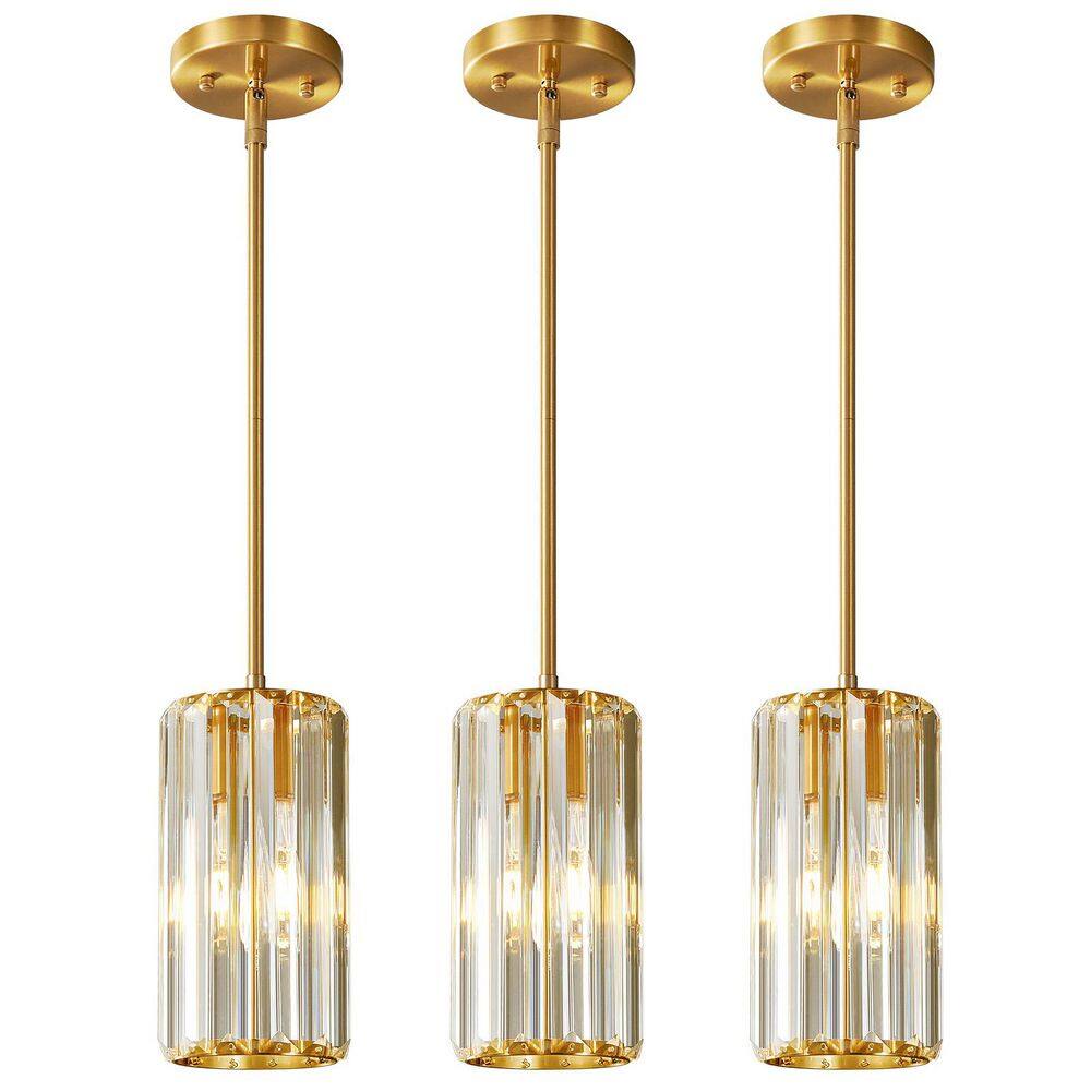 Home Lighting ‎40-Watts Gold Pendant Lighting Modern Pendant Light Mini Crystal Chandeliers(Gold 3-Pack) price history on PriceWatchPro