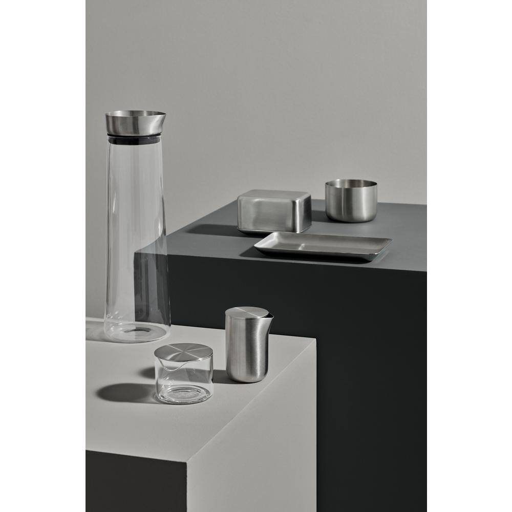 Elegant Matte Stainless Steel Rectangular Serving Tray, 6.69" x 4.33"