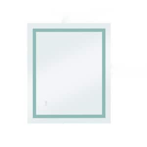 36 in. W x 30 in. H Rectangular Frameless Wall Mounted LED Light Bathroom Vanity Mirror, Anti-Fog and Dimmer Function
