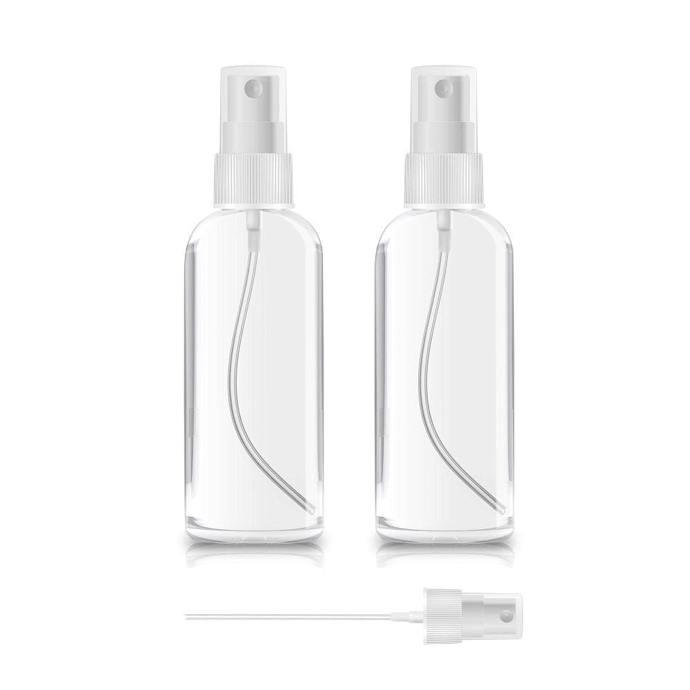 1 oz Clear Plastic Mini Travel Spray Bottle, Fine Mist Atomizer with Protective Cap, Refillable, 2-Pack price history on PriceWatchPro