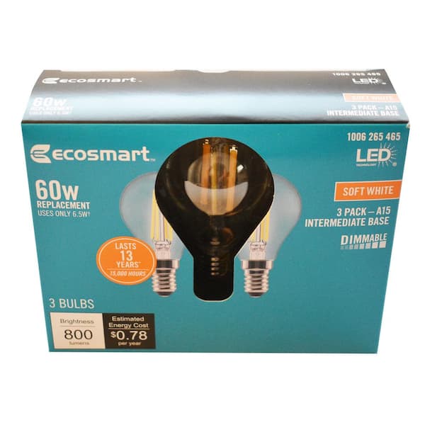 LED bulb E27 A60 6.5 W 2,700 K clear 3 step dimmer