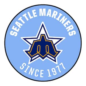 Seattle Mariners Light Blue 2 ft. x 2 ft. Round Area Rug
