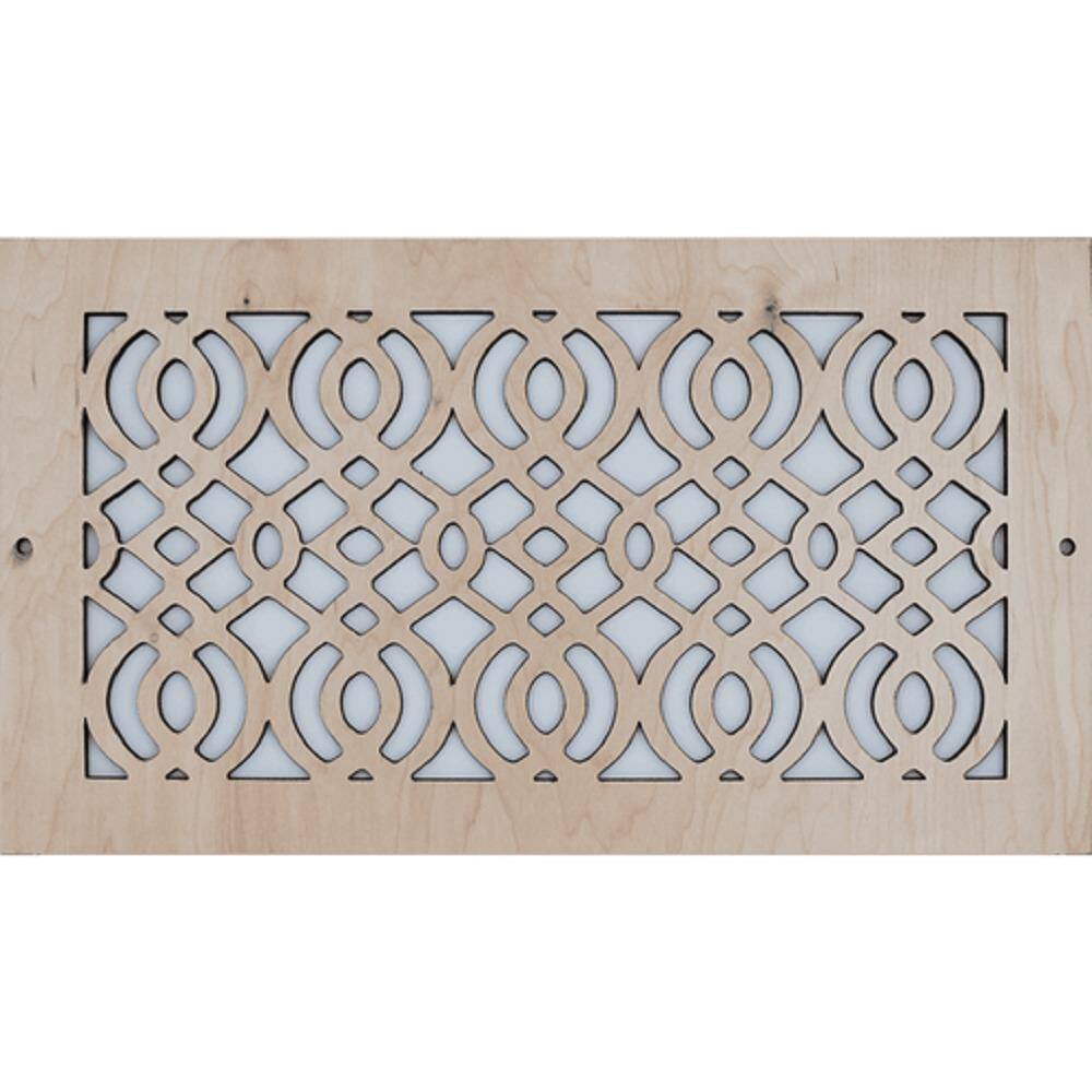 Arabic Wood Air Register (4 in. x 8 in.)-Screw-In Wall and Ceiling Vent Cover-Decorative Wooden HVAC Grille price history on PriceWatchPro