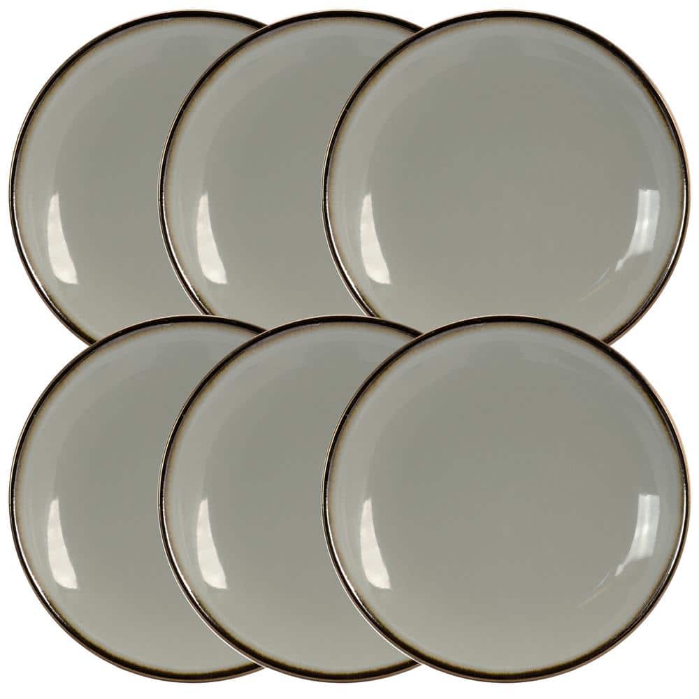 Tahitian Sand Light Grey Salad Plate (Set of 6)