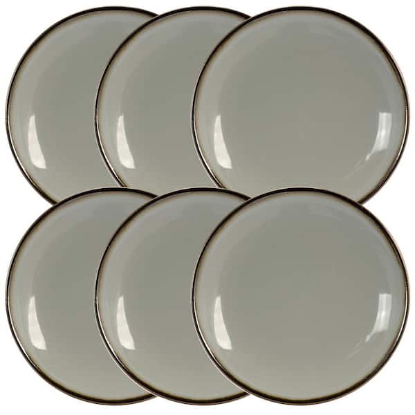 Gibson Home Noble Court 7.5 in. White Dessert Plate (Set of 12) 985105075M  - The Home Depot
