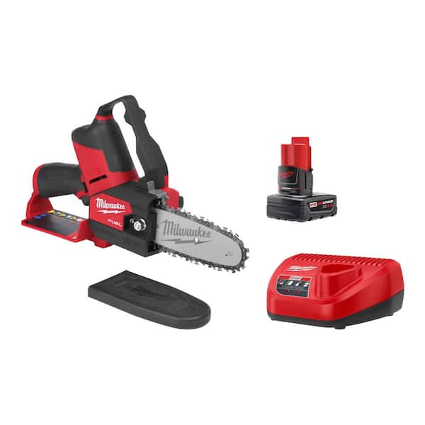 Milwaukee M12 FUEL 12V Lithium-Ion Brushless Battery 6 in. HATCHET Pruning Saw Kit with 4.0 Ah Battery and Charger