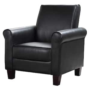 Latillo Black Faux Leather Arm Chair