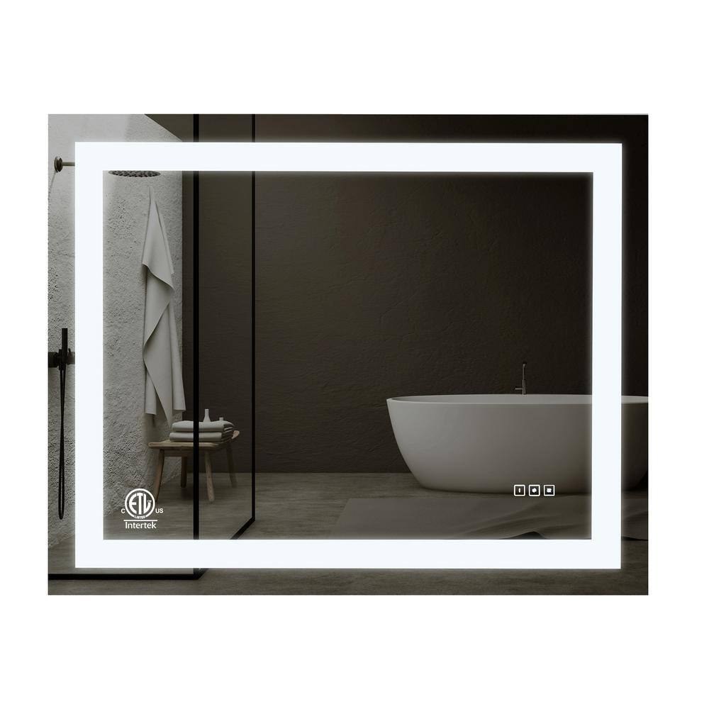 Reviews For KINWELL 40 In W X 32 In H Rectangular Frameless Anti Fog 