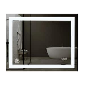 40 in. W x 32 in. H Frameless Rectangular Anti-Fog LED Light Bathroom Vanity Mirror