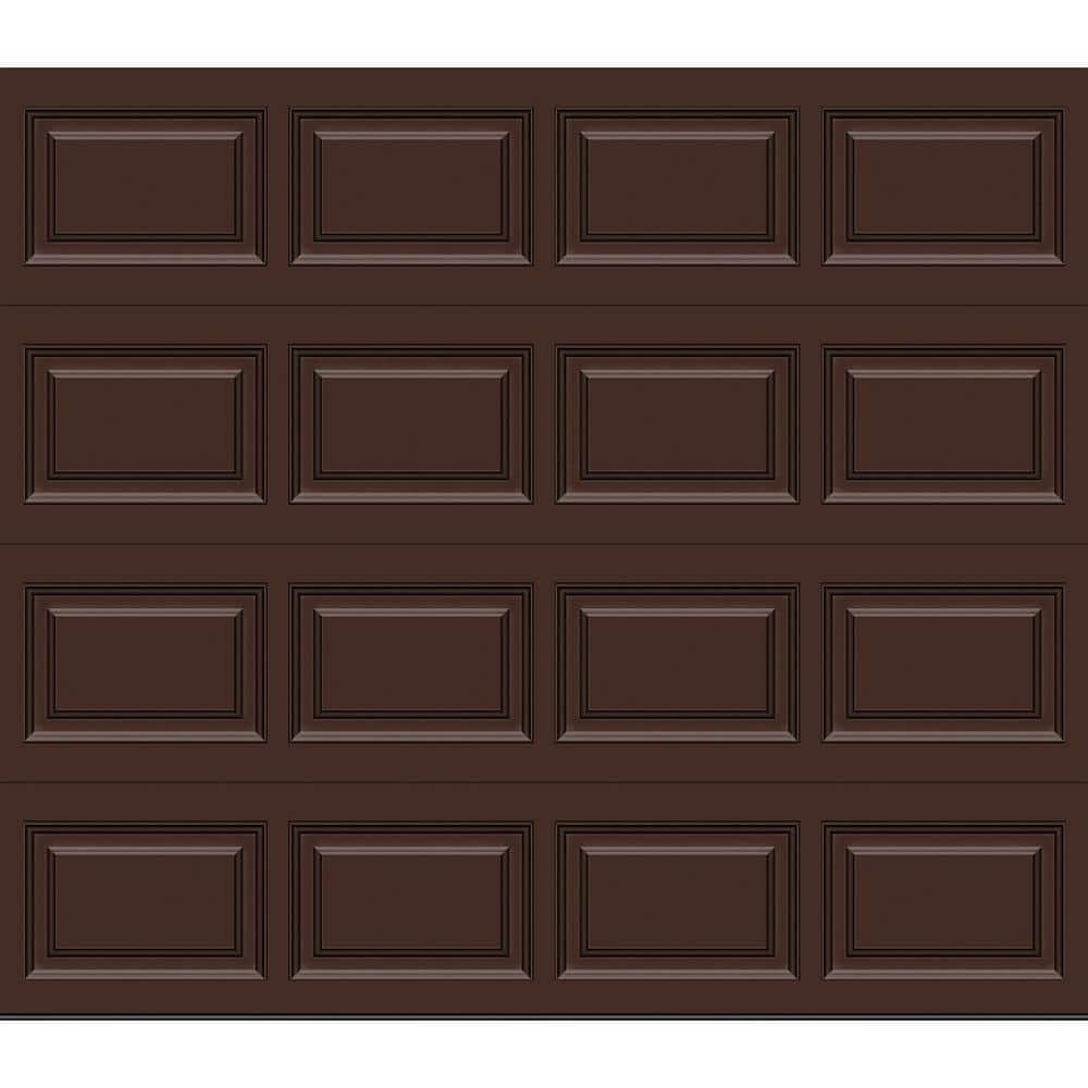Classic Steel Short Panel 9 ft. x 7 ft. Insulated 12.9 R-Value Chocolate Garage Door without windows price history on PriceWatchPro
