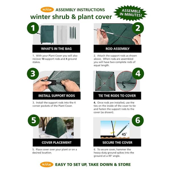Nuvue 28 in. Winter Shrub Cover Pop-Open (2-Pack) 22252 - The Home