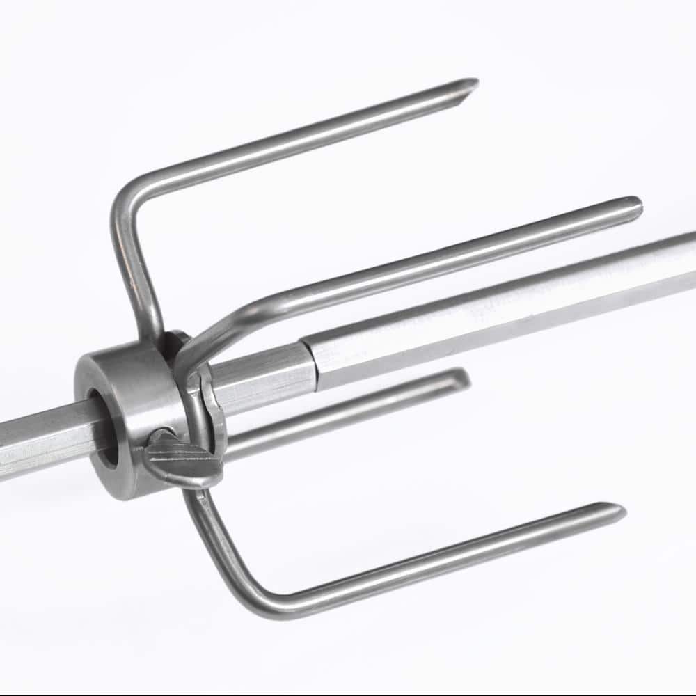 Premium Stainless Steel Rotisserie Kit with Motor and Forks