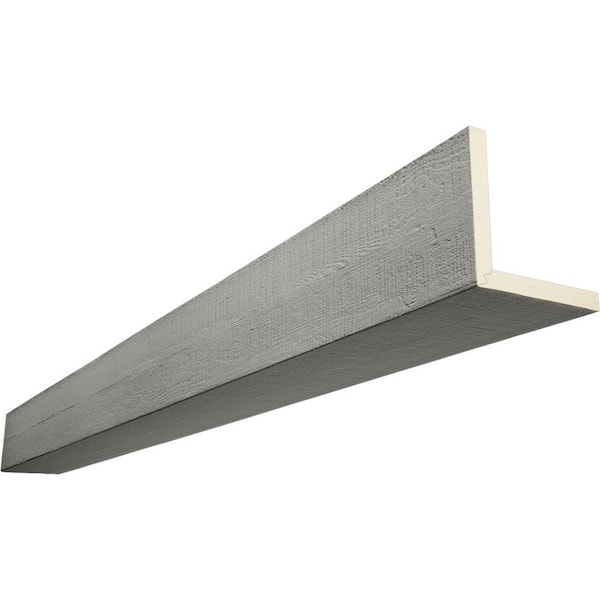 Ekena Millwork Endurathane 4 in. H x 10 in. W x 8 ft. L Rough Cedar Seashell Faux Wood Beam