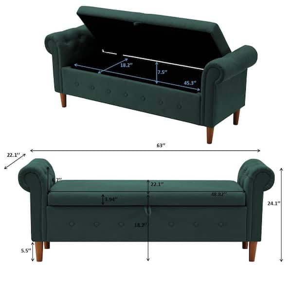 Green storage outlet bench