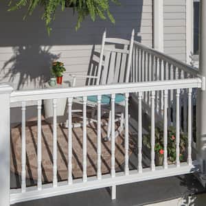Bella Premier Series 6 ft. x 36 in. White Vinyl Rail Kit with Colonial Spindles