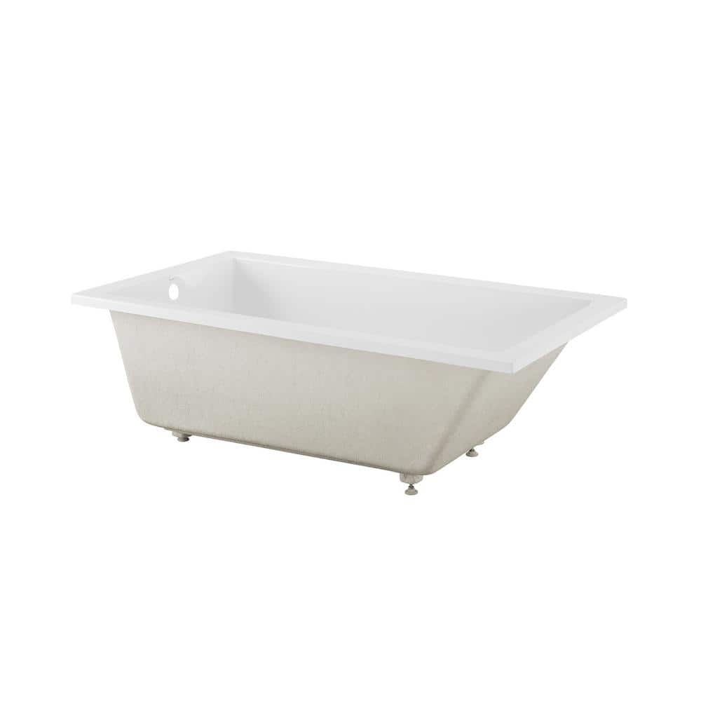 Voltaire 66" White Acrylic Drop-In Bathtub