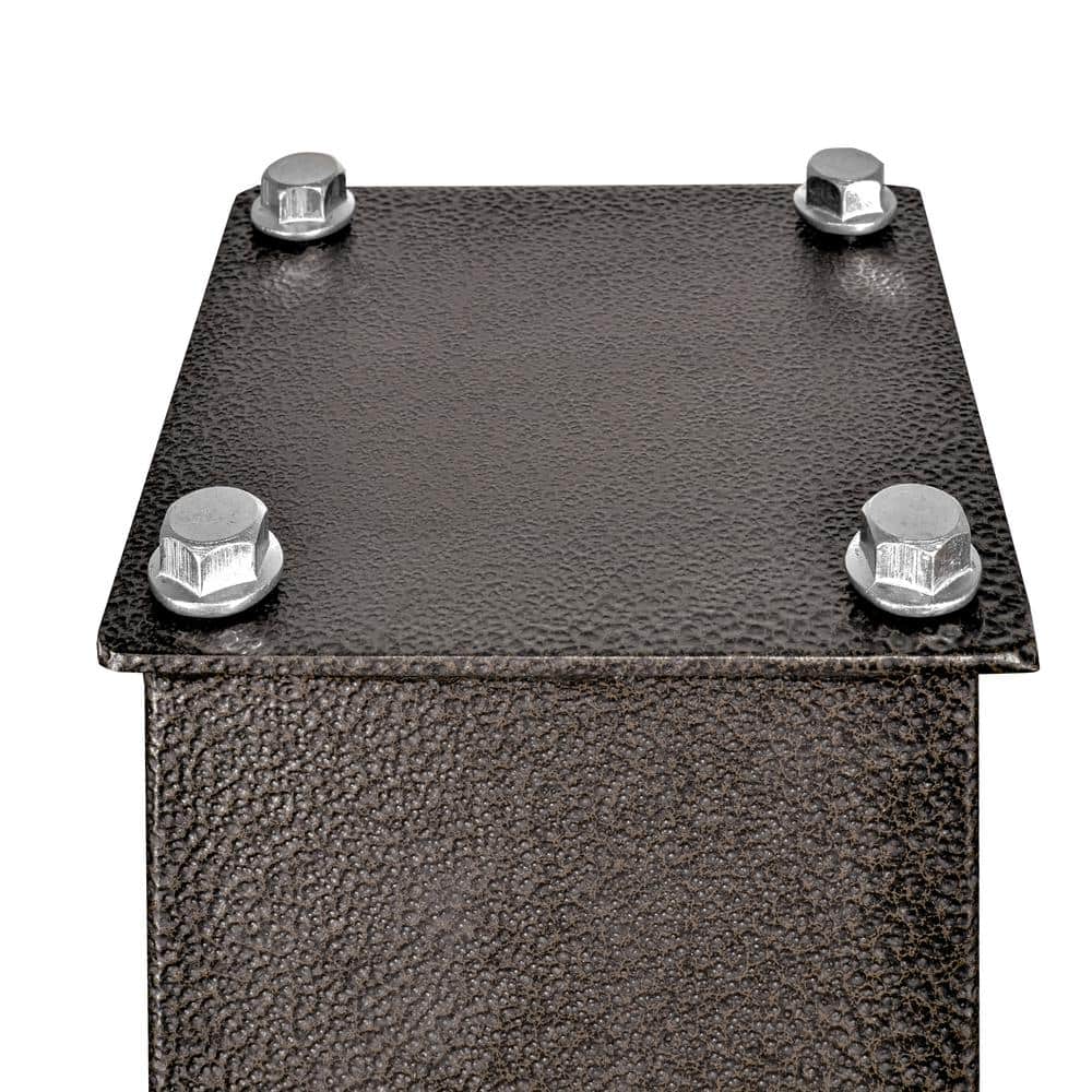 Bronze Heavy-Duty Steel In-Ground Mailbox Post