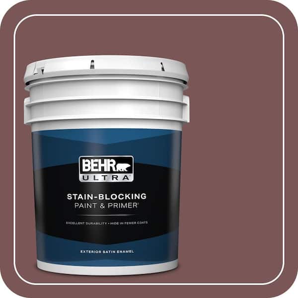 BEHR ULTRA 5 gal. #120F-6 Japanese Maple Satin Enamel Exterior Paint & Primer