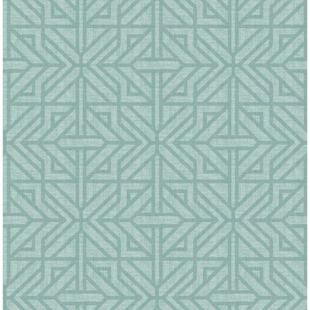 AStreet Prints Hesper Teal Blue Geometric Wallpaper Sample 4121