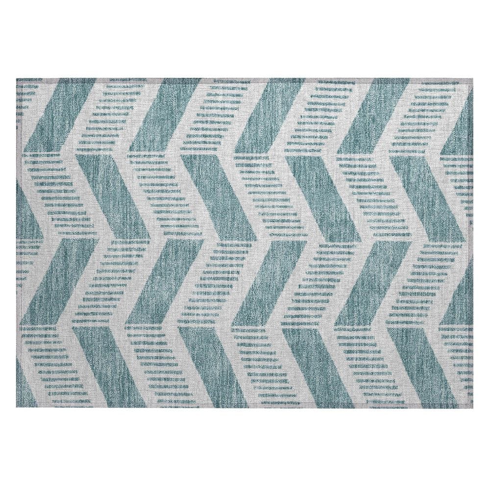 Chantille Machine Washable Indoor/Outdoor Abstract ACN2910 Teal 2 ft. x 3 ft. Accent Rug price history on PriceWatchPro