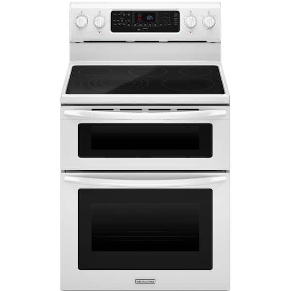 KitchenAid Architect Series II 6.7 cu. ft. Double Oven Electric Range with Self-Cleaning Convection Oven in White