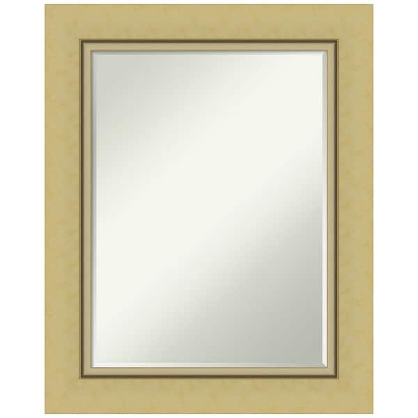 Amanti Art Landon Gold 24.25 in. x 30.25 in. Petite Bevel Classic Rectangle Framed  Bathroom Wall Mirror in Gold A38867236183 - The Home Depot