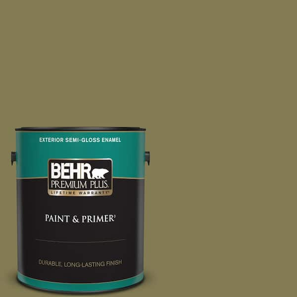 BEHR PREMIUM PLUS 1 gal. Home Decorators Collection #HDC-AC-16A Fern Grove Semi-Gloss Enamel Exterior Paint & Primer