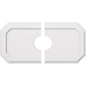 40 in. W x 20 in. H x 7 in. ID x 1 in. P Emerald Architectural Grade PVC Contemporary Ceiling Medallion (2-Piece)