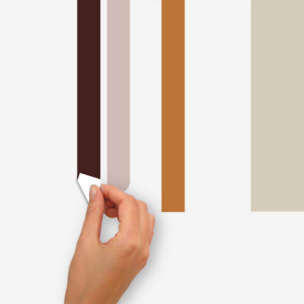 Neutral and Orange Arch Geometric Peel and Stick Wall Decals